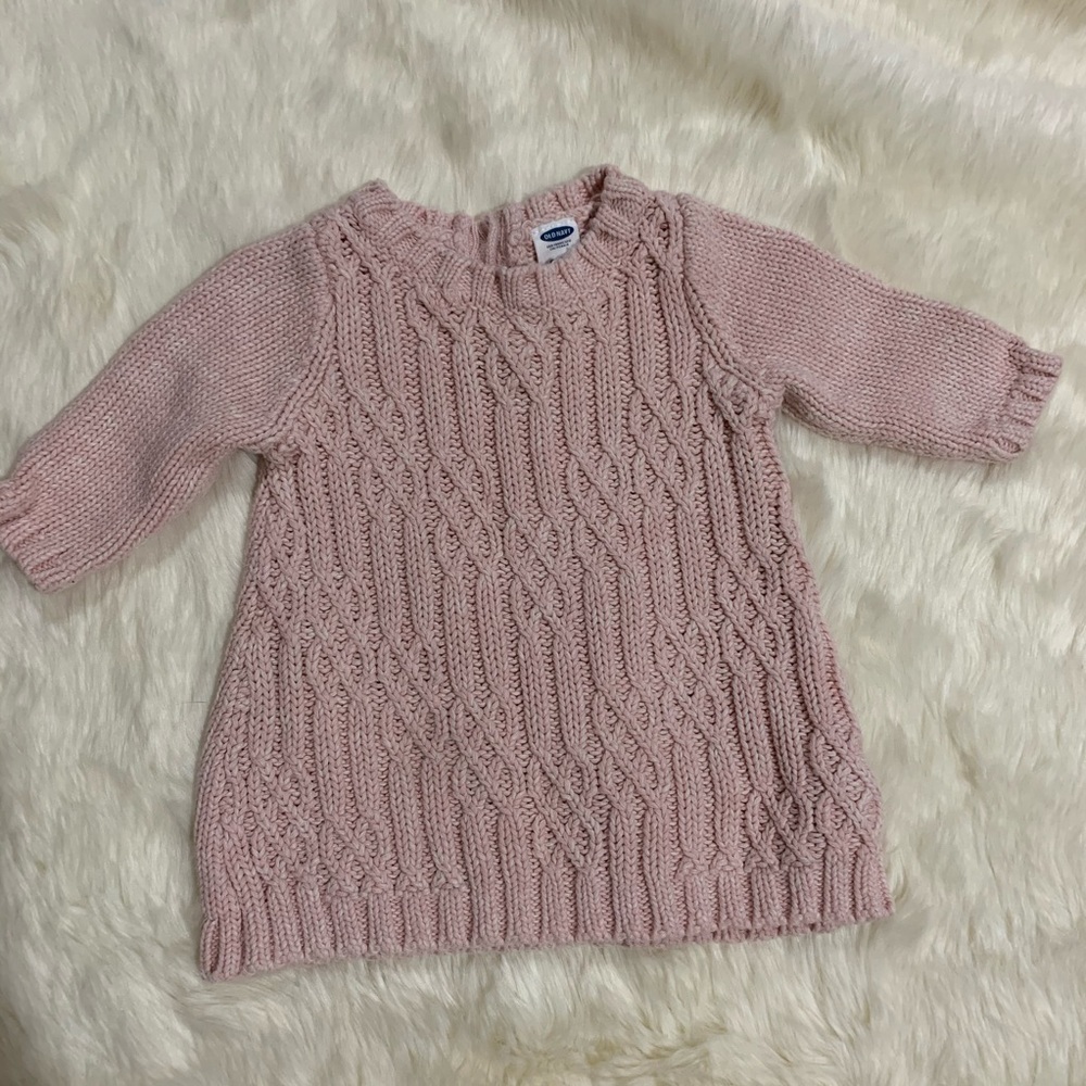 Pink infant sweater dress